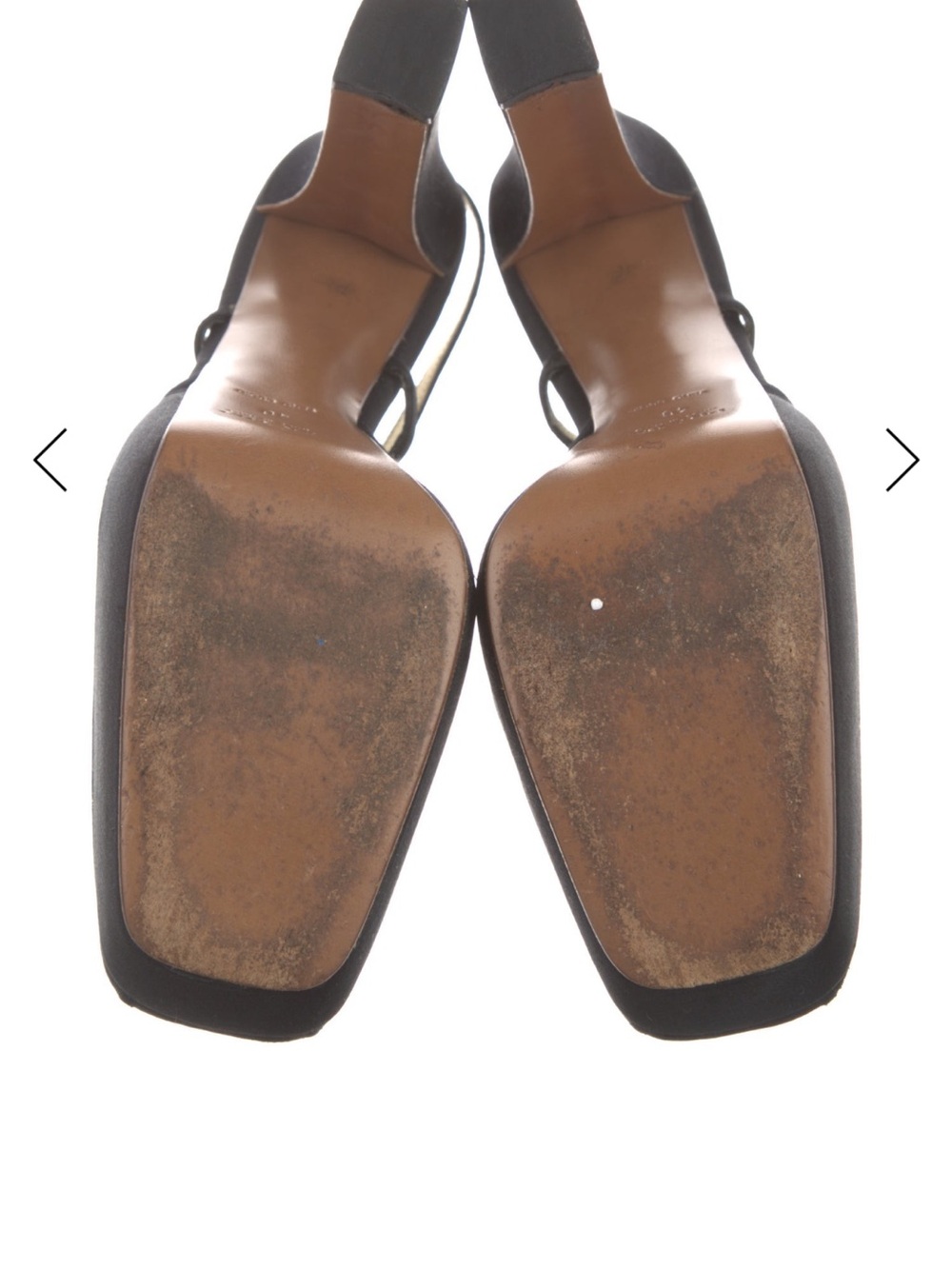 Prada Black Square-Toe Slingback Block Heels - Picture 7 of 9